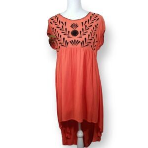 WORLD MARKET PEACH BOHO-INSPIRED DRESS SZ.S/M EUC